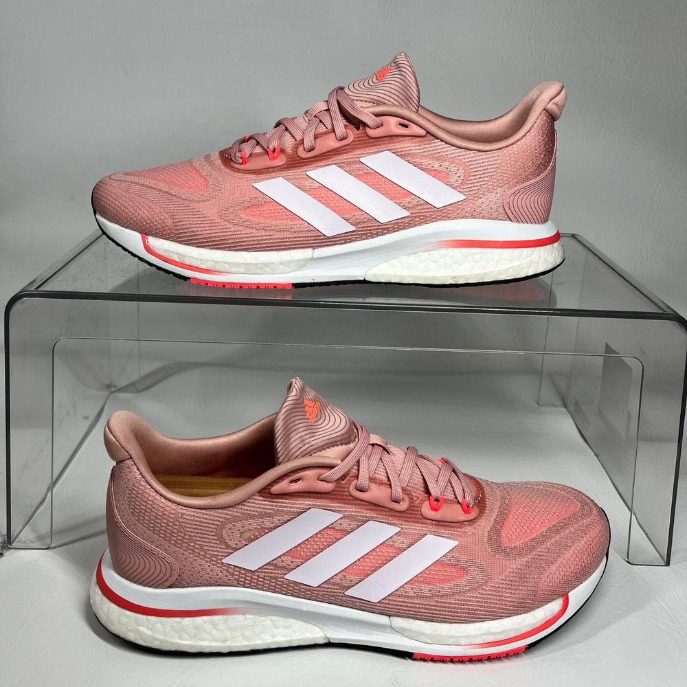 Adidas Supernova Running Shoes Womens 7.5 Pink White GX0536 Athletic Sneakers